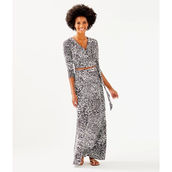 LILLY PULITZER Ruari Onyx White Top and Maxi Skirt Set Size Small NEW NWT - Picture 4 of 5